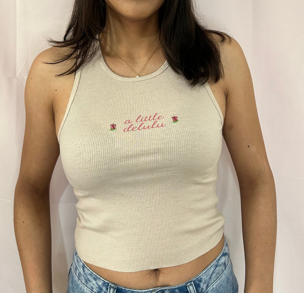 A Little Delulu Ribbed Tee