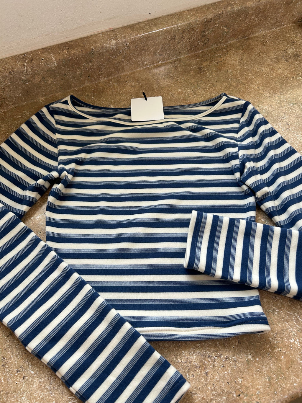 Navy Stripped Top