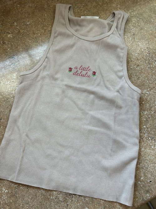 A Little Delulu Ribbed Tee