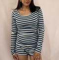 Navy Stripped Top